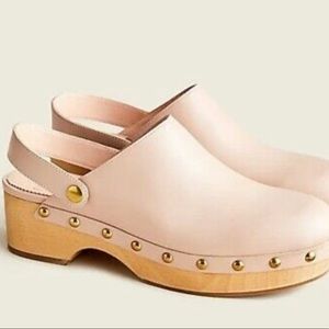 J. Crew Convertible leather clogs - luxury camel pink